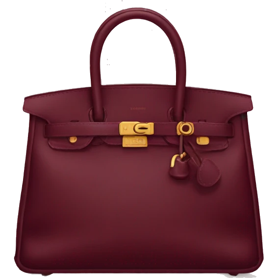 Hermes burgundy bag emoji