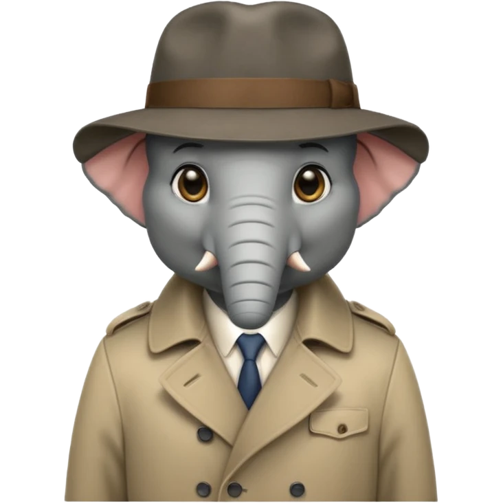 Elephant Detective  emoji