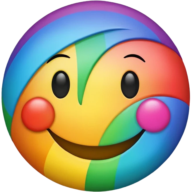 Rainbow smiley face  emoji