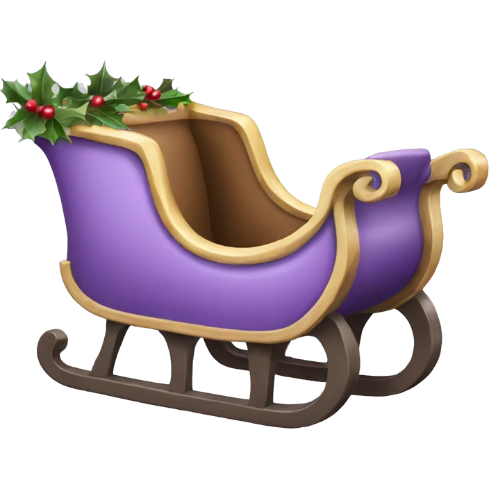 lilac Christmas sleigh emoji