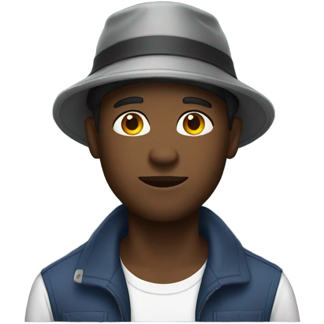 Black man with bucket hat emoji