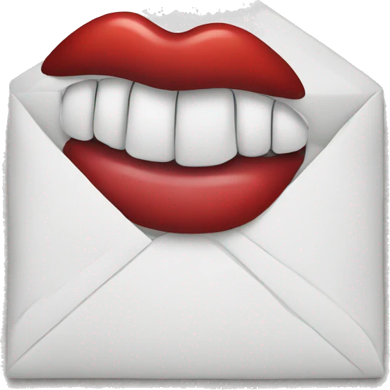 Letter e  lips  emoji
