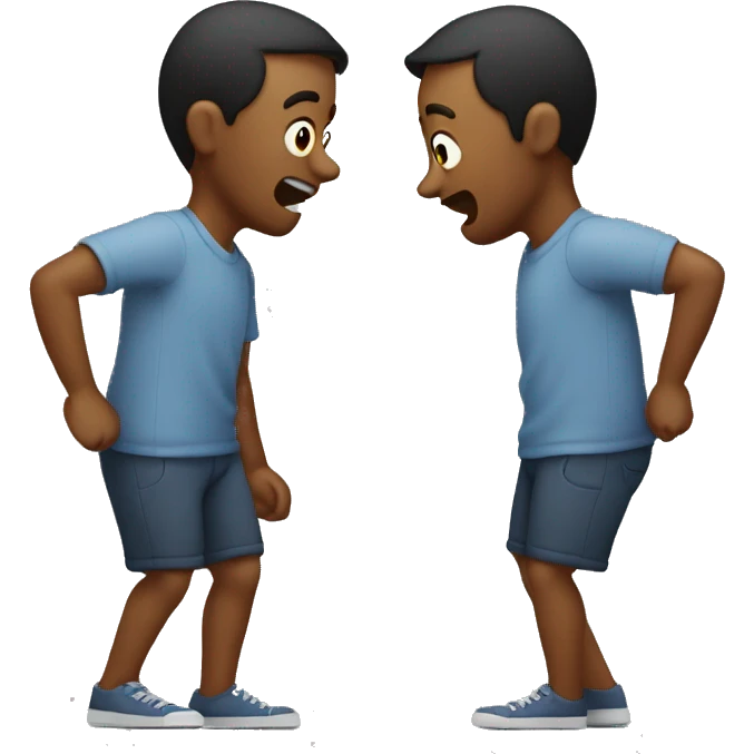 Standard emoji shaking his back and forth as if saying “no” emoji