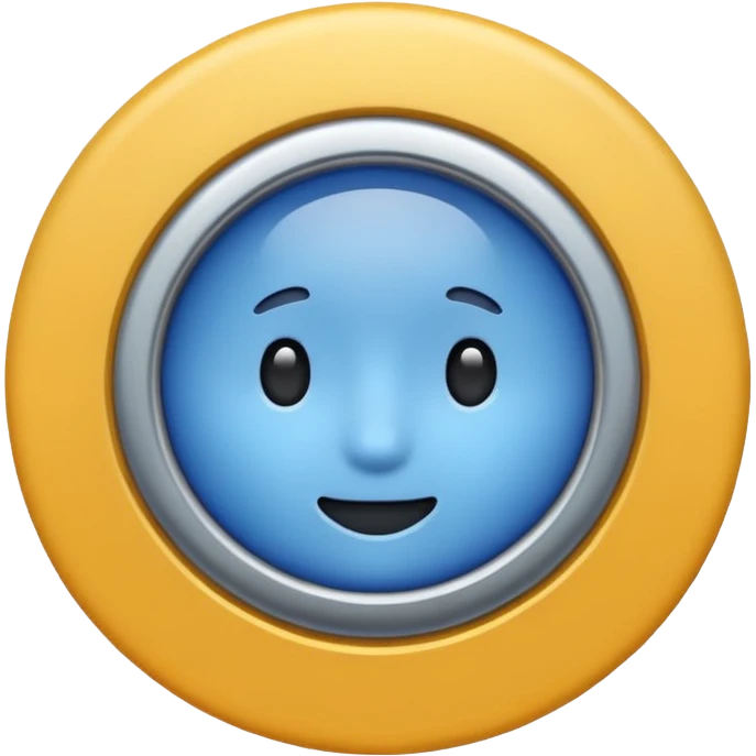 Chulo blanco  dentro de un círculo azul emoji