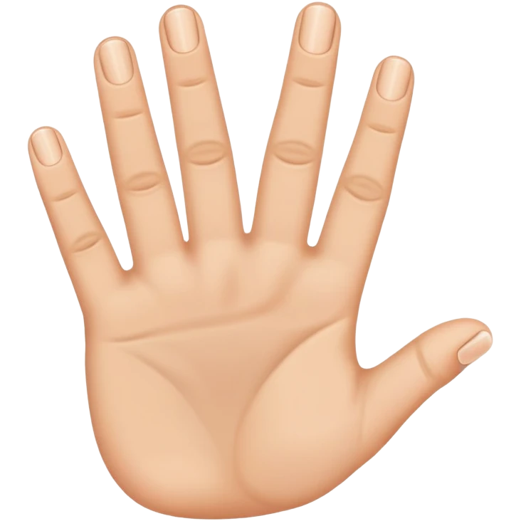 Five finger hand with thumb and ring finger down emoji