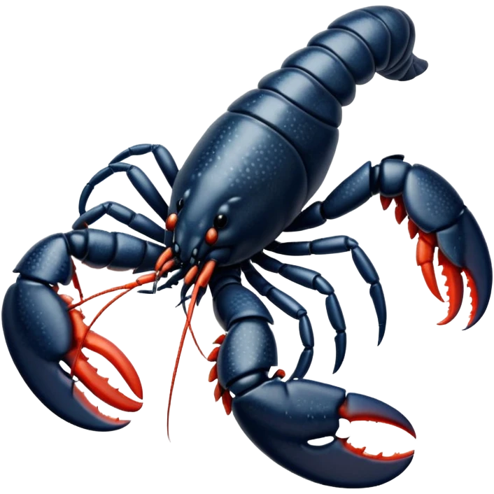 White and black white lobster  emoji