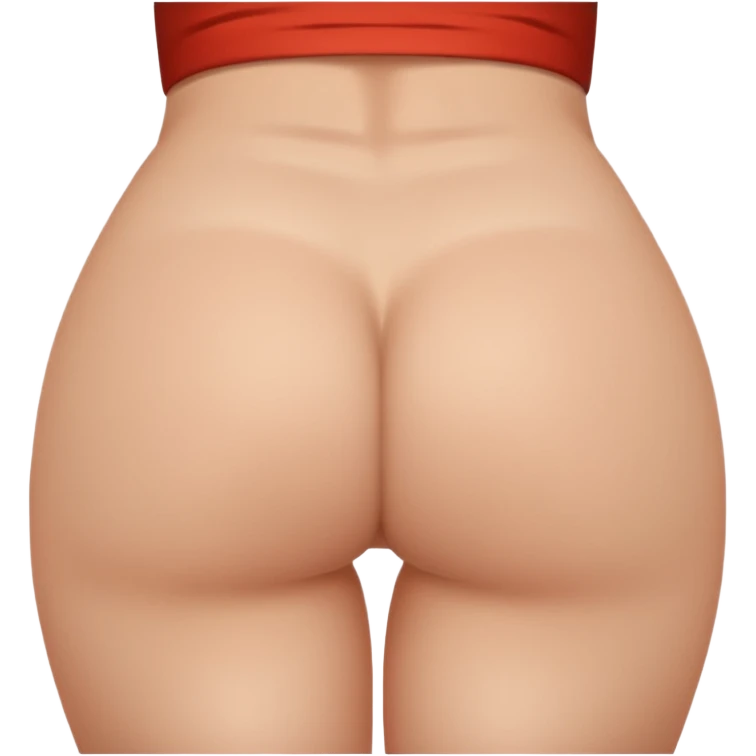 naked girl with a tremendous butt emoji