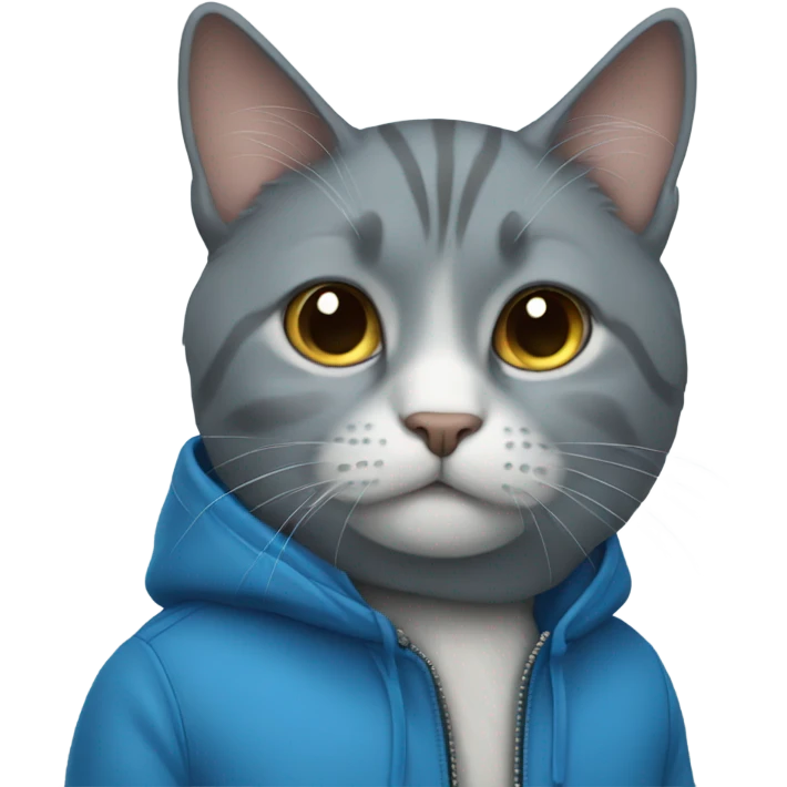 cat with Blue jacket  emoji