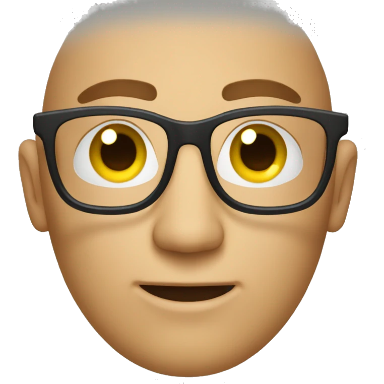 man , eyeglasses emoji
