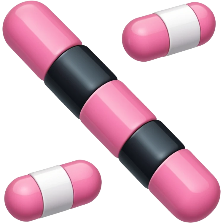 pink and white medications emoji