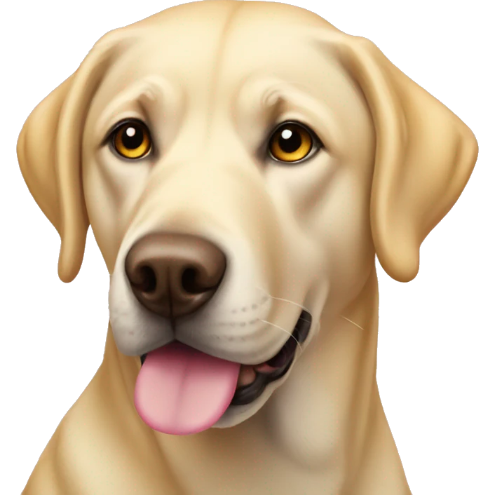 Yellow lab with pink nose emoji