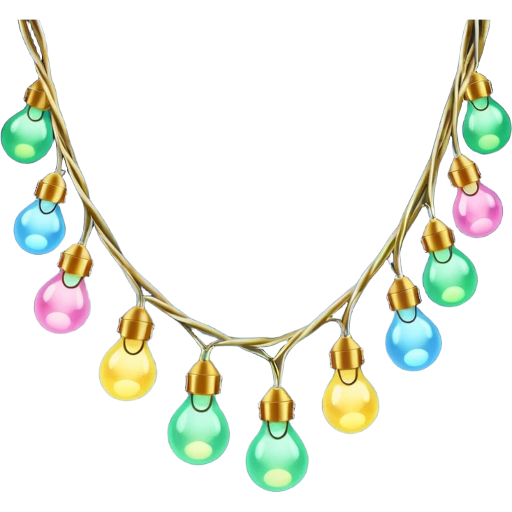 Christmas fairy lights emoji