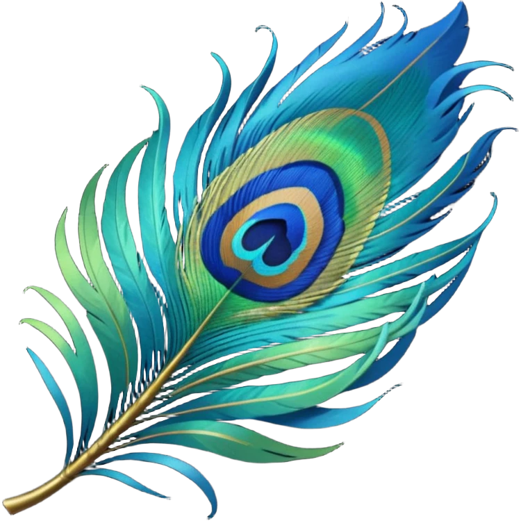 Create a single peacock feather emoji for instagram bio emoji