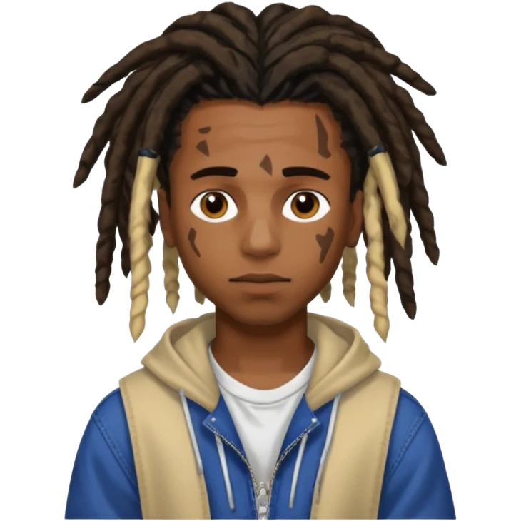 black male with dreads and a birthmark on his left cheek playboi carti emoji