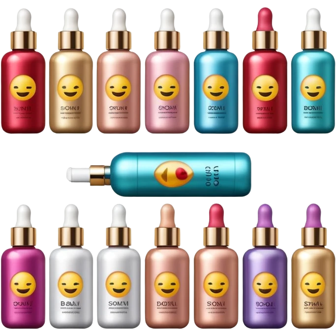 emoji of luxury brand labeled beauty products emoji