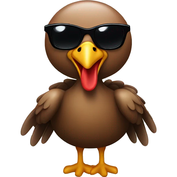 hype turkey with sunglasses emoji