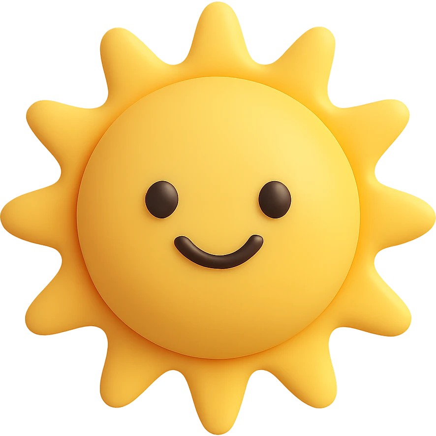 smiling sun icon emoji