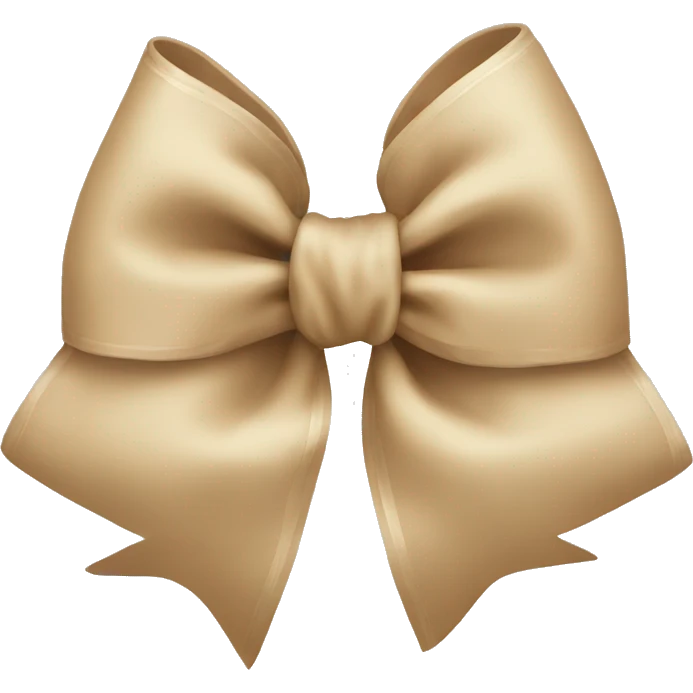 beige bow  emoji