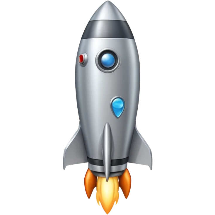rocket slightly tilted emoji