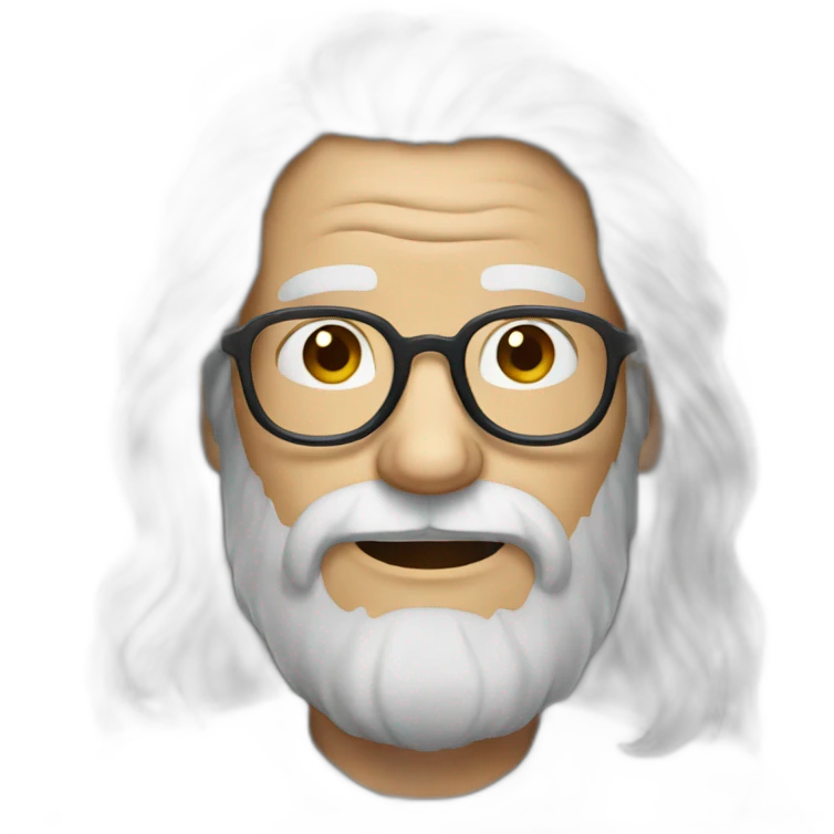 long hair old man with glasses emoji