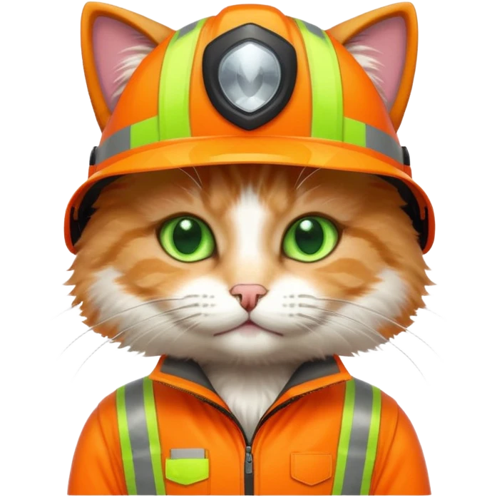 cat in hi-vis clothing emoji