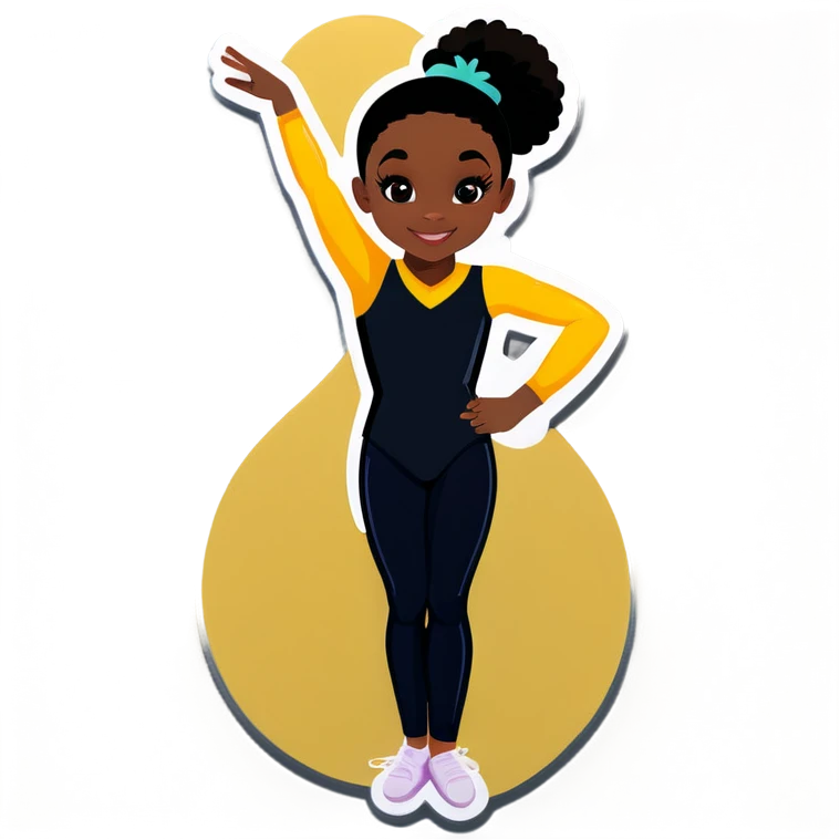 Gymnast black girl  emoji