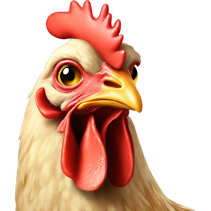 Chicken head emoji