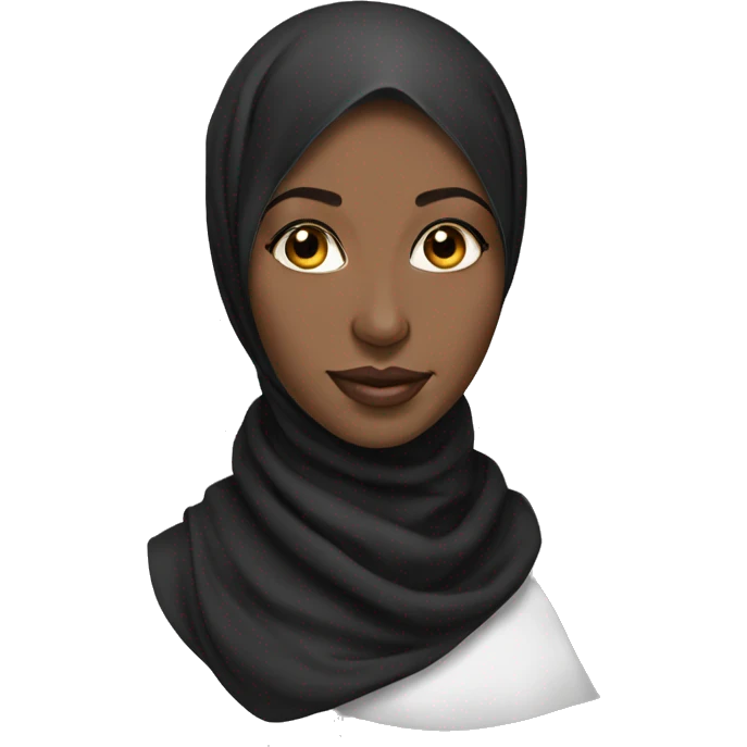 Photorealistic african hijabi emoji