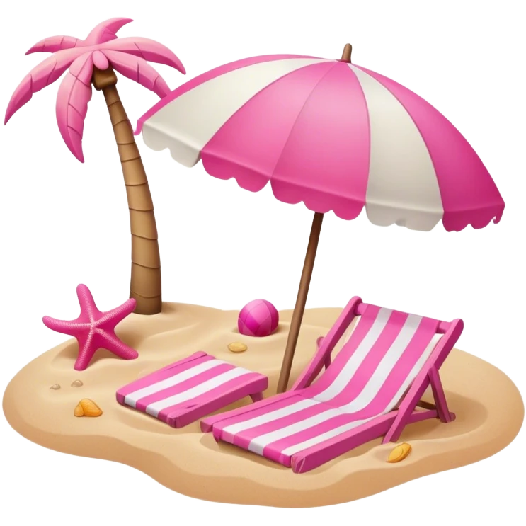 Pink,items,beached themed emoji