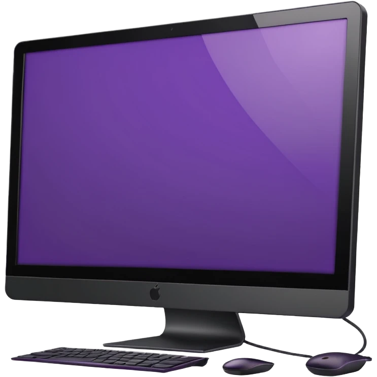 2 dark purple wide screen monitors emoji