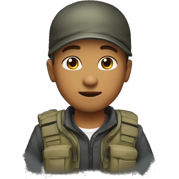 Tactical stylish boy  emoji