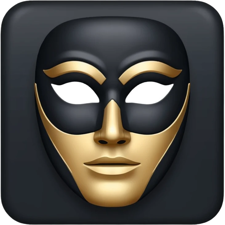 curved mask emoji