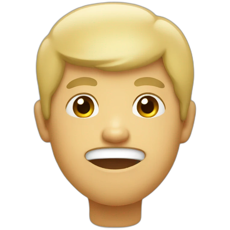 a person squishing his cheeks emoji