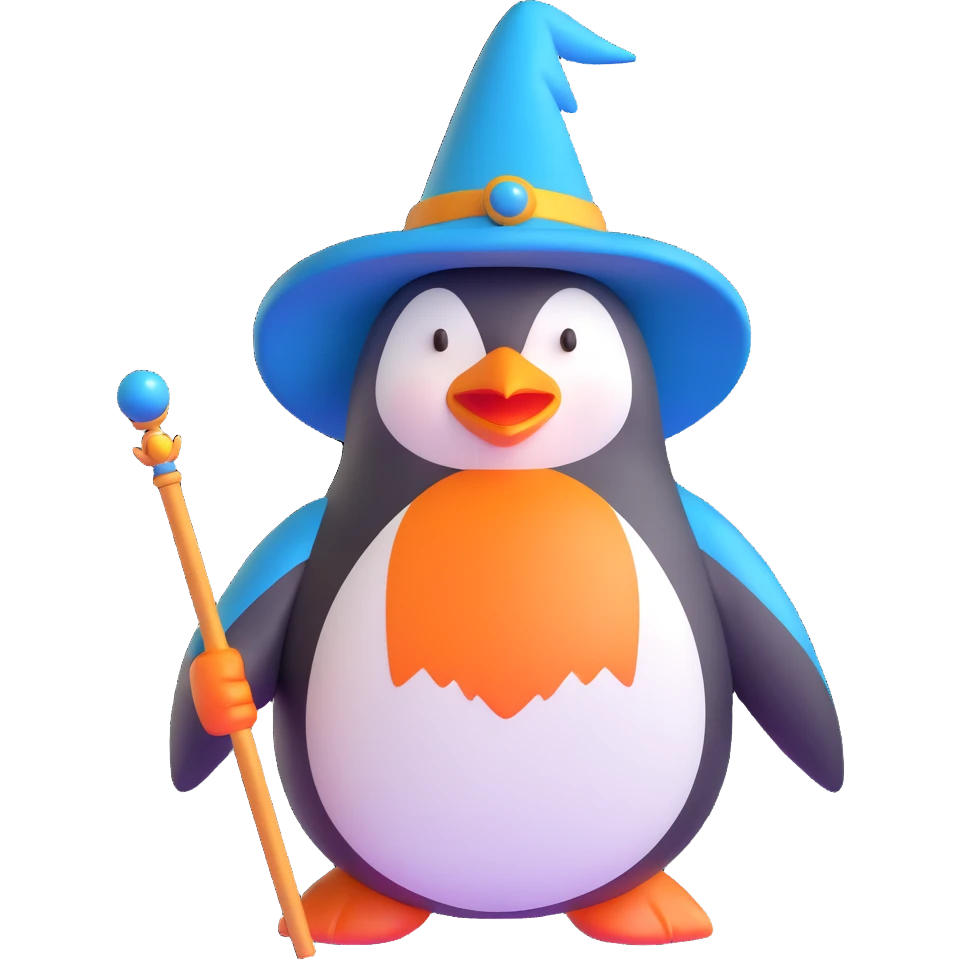 penguin wizard emoji