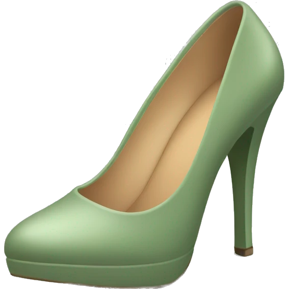 Sage green high heel emoji