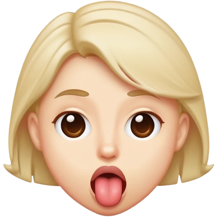 sticking tongue out and shaking head emoji