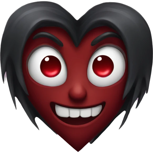 vampire dark red heart emoji