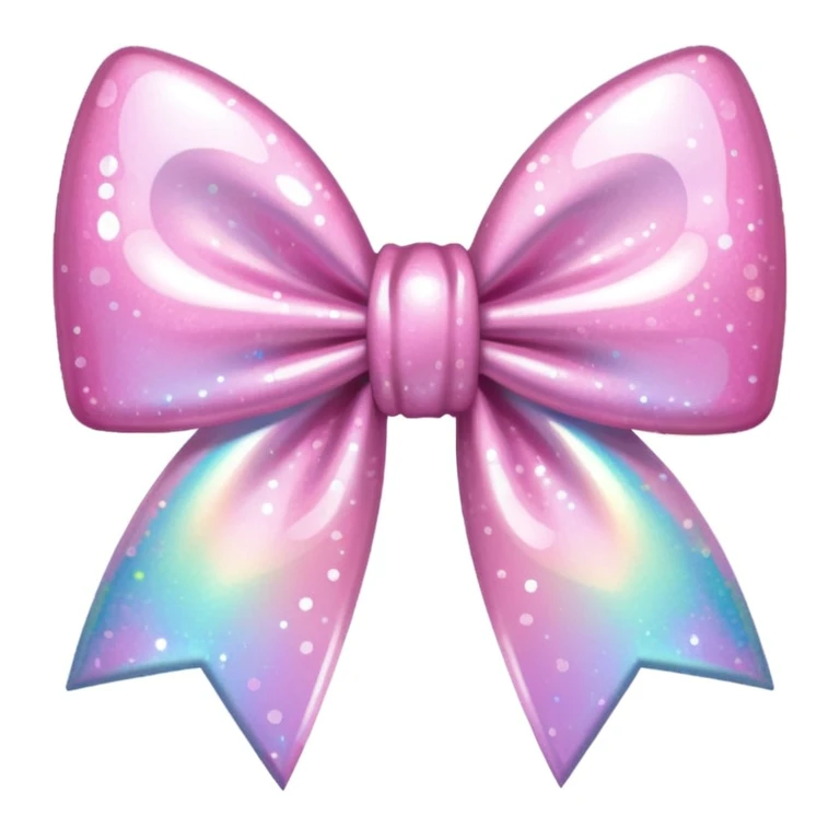 sakura bow with holographic finish emoji