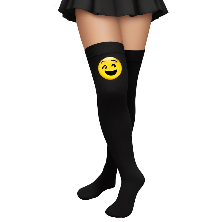 Black over knee socks emoji