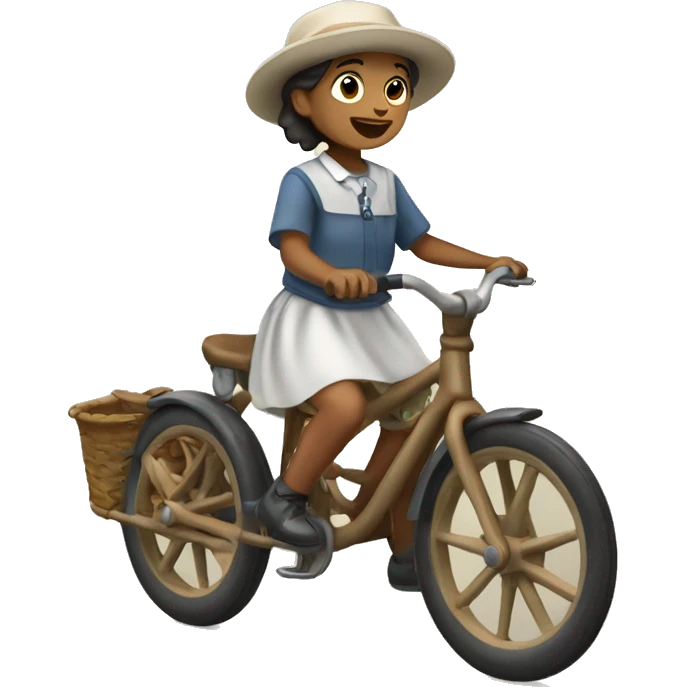 Niña conduciendo cuatrioto emoji