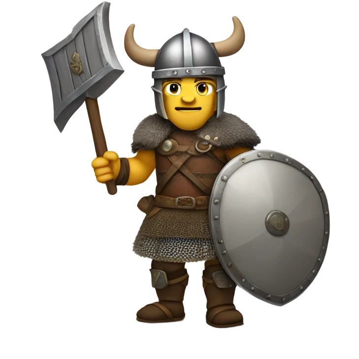 Viking with letter Q emoji