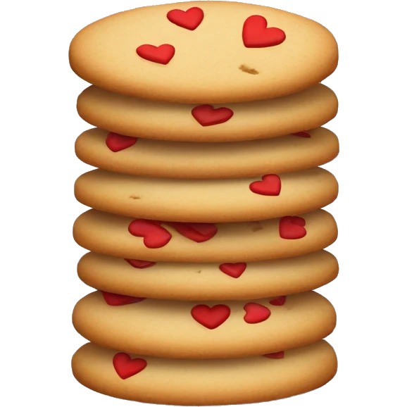 Galletas con corazones
 emoji