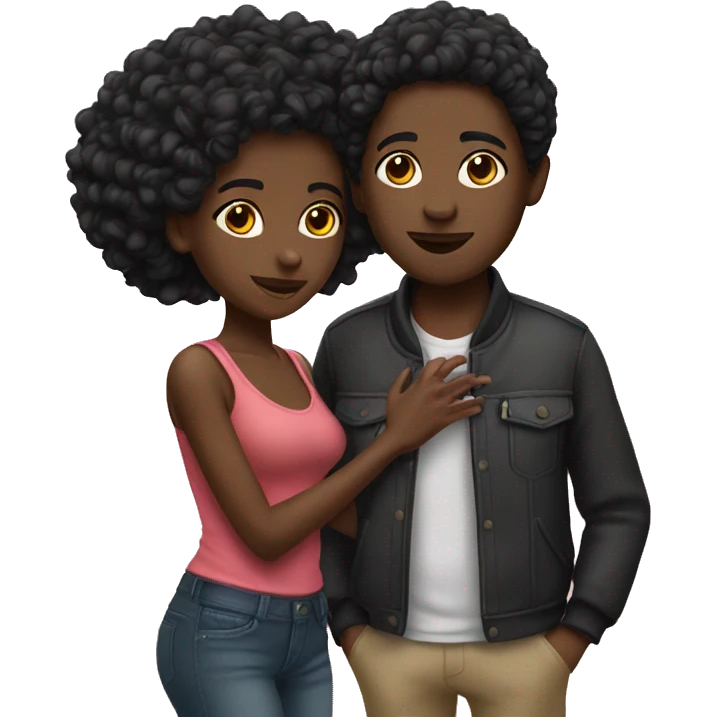 Two black girls lovers  emoji
