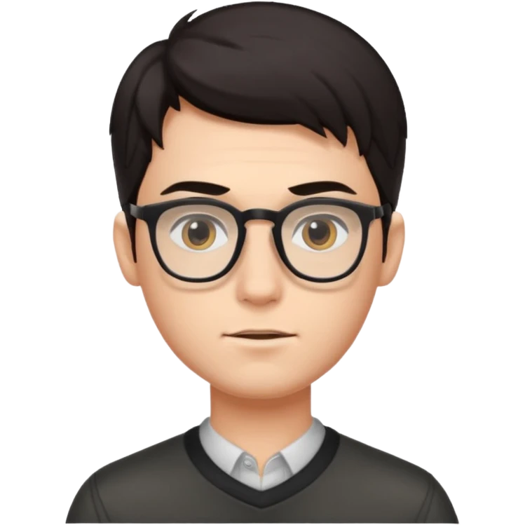 young man with glasses and slick hair emoji