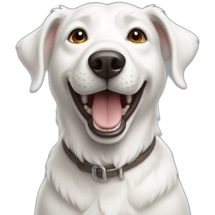happy-white-dog emoji