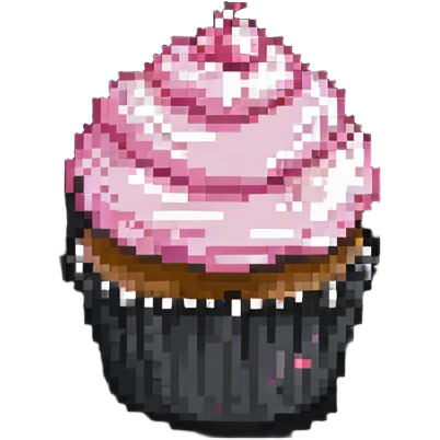 cupcake with pink icing emoji