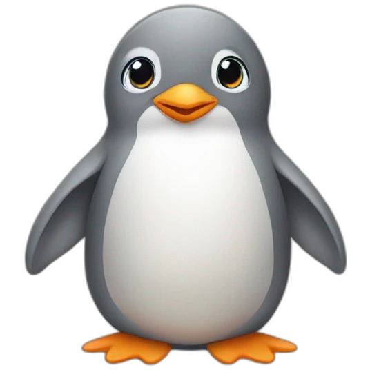 grey penguin baby emoji