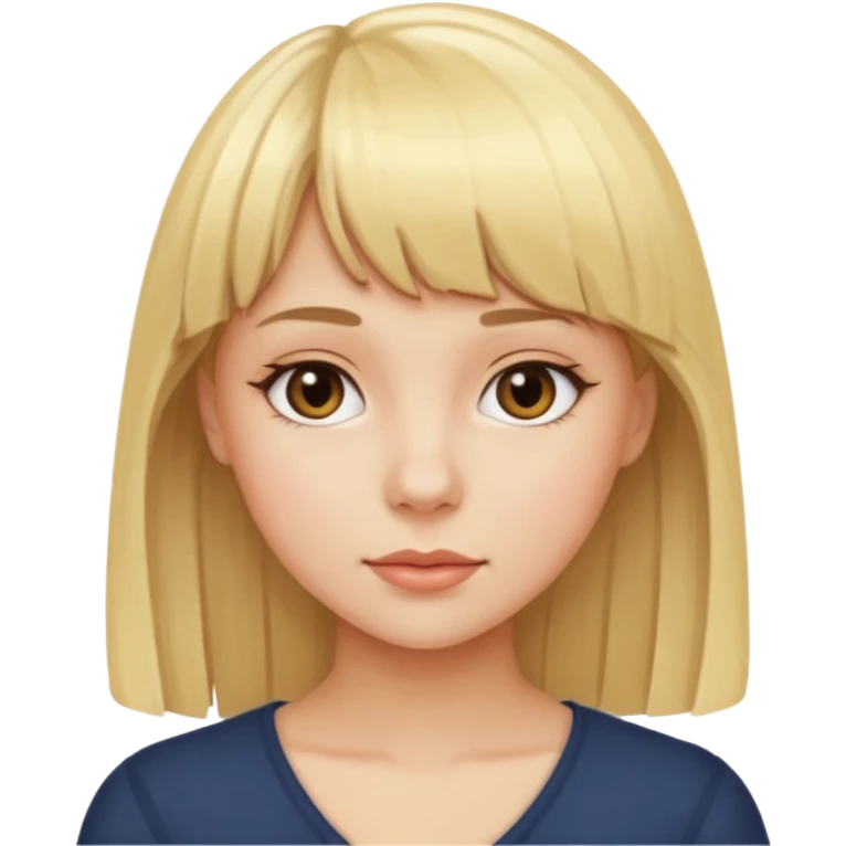 Young Woman with blonde bangs emoji