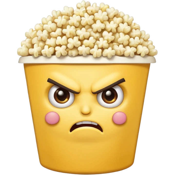 popcorn , with angry face demon emoji