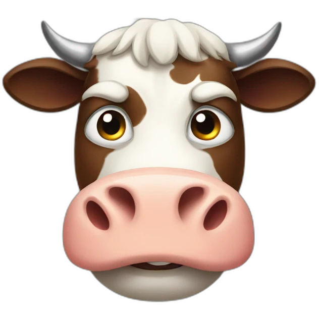 Angry cow emoji